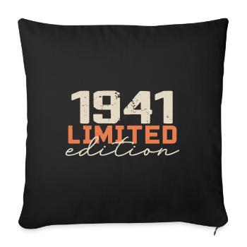 Né en 1941 | Vintage 1941 Anniversaire Rétro - Housse de coussin décorative 45 x 45 cm - noir - Devant
