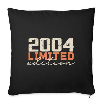 Né en 2004 | Vintage 2004 Anniversaire Rétro - Housse de coussin décorative 45 x 45 cm - noir - Devant