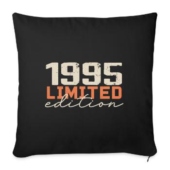 Né en 1995 | Vintage 1995 Anniversaire Rétro - Housse de coussin décorative 45 x 45 cm - noir - Devant