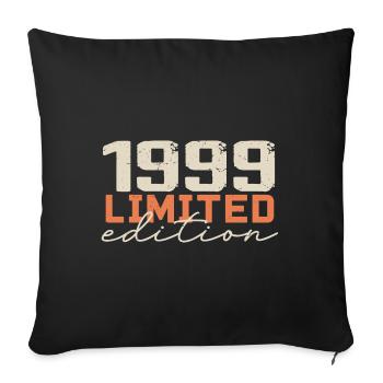Né en 1999 | Vintage 1999 Anniversaire Rétro - Housse de coussin décorative 45 x 45 cm - noir - Devant