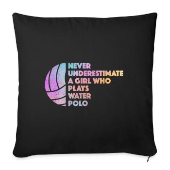 Waterpolo - Housse de coussin décorative 45 x 45 cm - noir - Devant