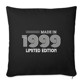 cadeau anniversaire 1999 idée cadeau 1999 - Housse de coussin décorative 45 x 45 cm - noir - Devant