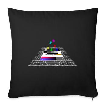 Image de test Télévision Allemagne Nerd Cadeau - Housse de coussin décorative 45 x 45 cm - noir - Devant