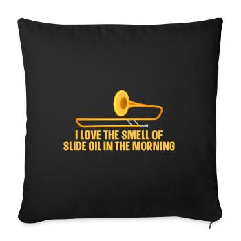 Trombone - Sofa pillowcase 17,3'' x 17,3'' (45 x 45 cm) - black - Front