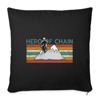 Vélo de montagne Cyclisme Cyclisme Cyclisme - Housse de coussin décorative 45 x 45 cm - noir - Devant