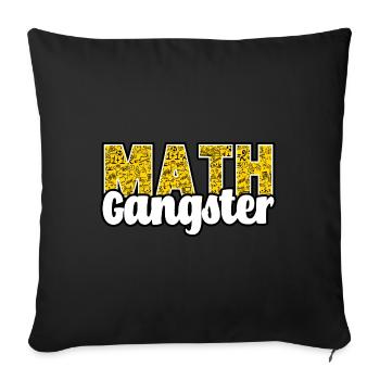 Math Gangster - Sofa pillowcase 17,3'' x 17,3'' (45 x 45 cm) - black - Front