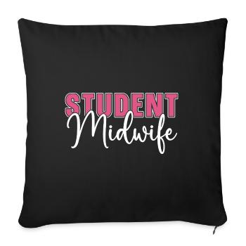Midwife ObstetricIan - Sofa pillowcase 17,3'' x 17,3'' (45 x 45 cm) - black - Front