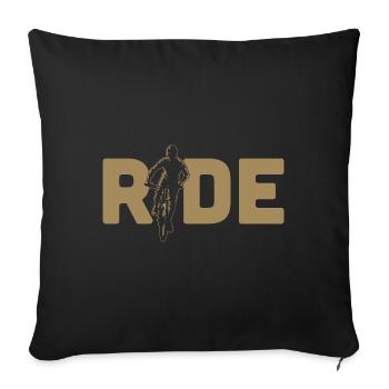 Reiten MTB Mountainbike MTB Downhill - Sofakissenbezug 45 x 45 cm - Schwarz - Vorne