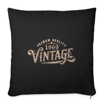 1969 Vintage 1969 Retro 1969 Geburtstagsgeschenk - Sofakissenbezug 45 x 45 cm - Schwarz - Vorne