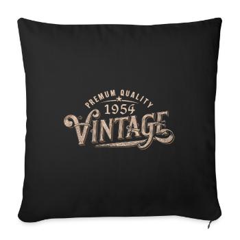 1954 Vintage 1954 Cadeau Anniversaire 1954 Rétro - Housse de coussin décorative 45 x 45 cm - noir - Devant