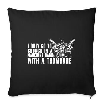 Trombone - Sofa pillowcase 17,3'' x 17,3'' (45 x 45 cm) - black - Front