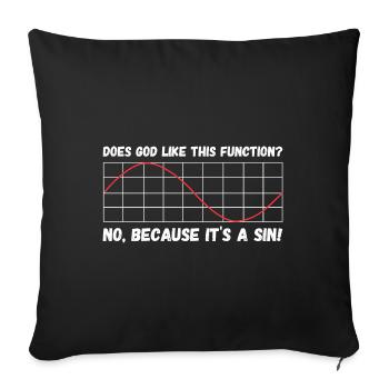 Math gift nerd teacher math teacher math - Sofa pillowcase 17,3'' x 17,3'' (45 x 45 cm) - black - Front