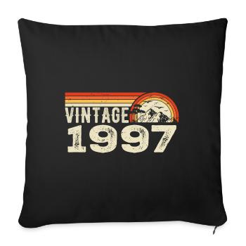 Vintage 1997 Birthday Gift 1997 Retro 1997 - Sofa pillowcase 17,3'' x 17,3'' (45 x 45 cm) - black - Front