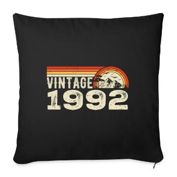 Vintage 1992 Retro 1992 Birthday Gift 1992 - Sofa pillowcase 17,3'' x 17,3'' (45 x 45 cm) - black - Front