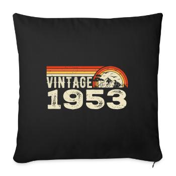 Vintage 1953 Retro 1953 Birthday Gift - Sofa pillowcase 17,3'' x 17,3'' (45 x 45 cm) - black - Front
