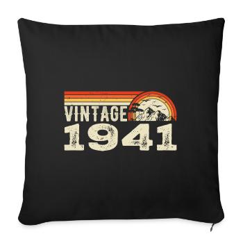 Jahrgang 1941 Geburtstagsgeschenk 1941 Retro 1941 - Sofakissenbezug 45 x 45 cm - Schwarz - Vorne