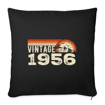 Vintage 1956 Birthday Gift 1956 Retro 1956 - Sofa pillowcase 17,3'' x 17,3'' (45 x 45 cm) - black - Front