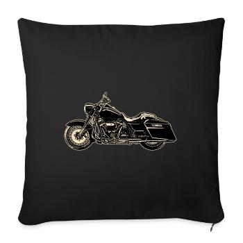 Minimalist Motorbike - Sofa pillowcase 17,3'' x 17,3'' (45 x 45 cm) - black - Front
