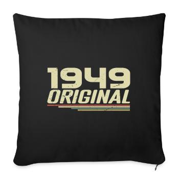 Born in 1949 Vintage 1949 Retro Birthday 1949 - Sofa pillowcase 17,3'' x 17,3'' (45 x 45 cm) - black - Front