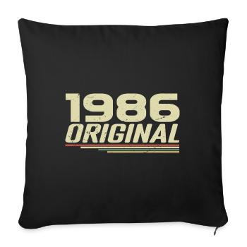 Born in 1986 Vintage 1986 Retro Birthday 1986 - Sofa pillowcase 17,3'' x 17,3'' (45 x 45 cm) - black - Front