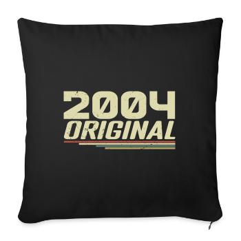 Born in 2004 Vintage 2004 Retro Birthday 2004 - Sofa pillowcase 17,3'' x 17,3'' (45 x 45 cm) - black - Front