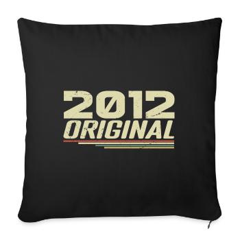 Born in 2012 Vintage 2012 Retro Anniversary 2012 - Sofa pillowcase 17,3'' x 17,3'' (45 x 45 cm) - black - Front
