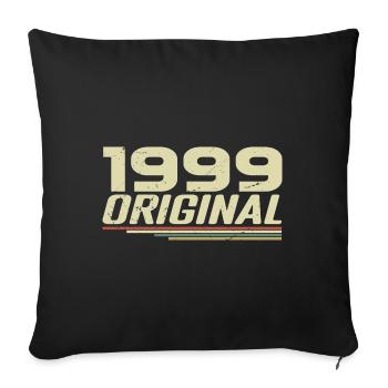 Born in 1999 Vintage 1999 Retro Anniversary 1999 - Sofa pillowcase 17,3'' x 17,3'' (45 x 45 cm) - black - Front