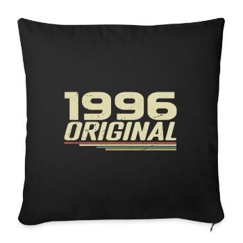 Born in 1996 Vintage 1996 Retro Anniversary 1996 - Sofa pillowcase 17,3'' x 17,3'' (45 x 45 cm) - black - Front