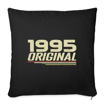 Né en 1995 Vintage 1995 Anniversaire Rétro 1995 - Housse de coussin décorative 45 x 45 cm - noir - Devant