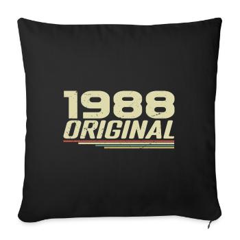 Né en 1988 Vintage 1988 Anniversaire Rétro 1988 - Housse de coussin décorative 45 x 45 cm - noir - Devant