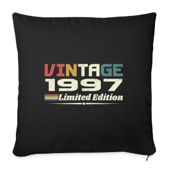Vintage 1997 Gift 1997 Birthday 1997 Retro - Sofa pillowcase 17,3'' x 17,3'' (45 x 45 cm) - black - Front