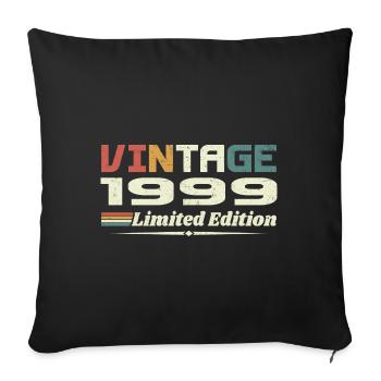 Vintage 1999 Gift 1999 Birthday 1999 Retro - Sofa pillowcase 17,3'' x 17,3'' (45 x 45 cm) - black - Front