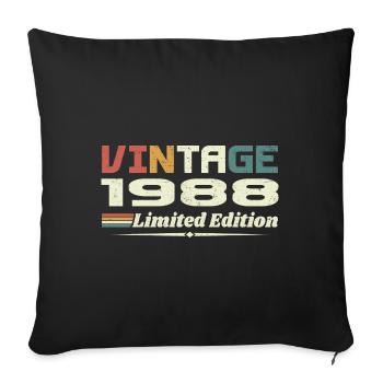 Vintage 1988 Gift 1988 Birthday 1988 Retro - Sofa pillowcase 17,3'' x 17,3'' (45 x 45 cm) - black - Front