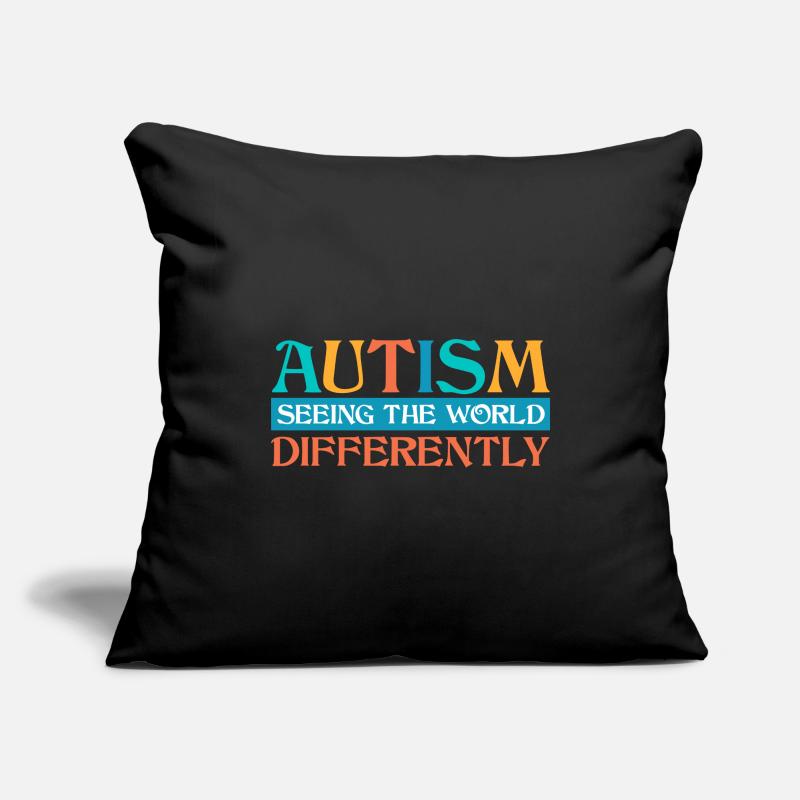 L’autisme voit le monde différemment Housse de coussin décorative 45 x 45 cm