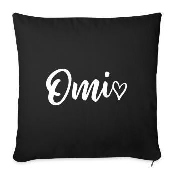 Grand-mère - cadeau grand-mère grand-mère anniversaire - Housse de coussin décorative 45 x 45 cm - noir - Devant