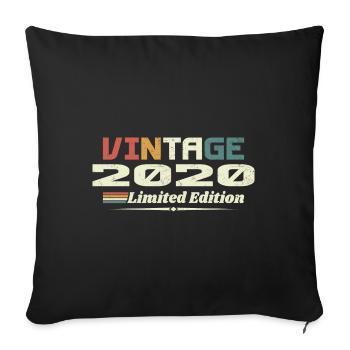 Vintage 2020 Gift 2020 Birthday 2020 Retro - Sofa pillowcase 17,3'' x 17,3'' (45 x 45 cm) - black - Front