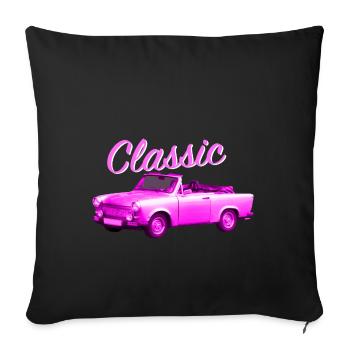 Classic Trabbi pink - Housse de coussin décorative 45 x 45 cm - noir - Devant
