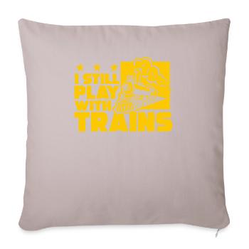 Train took train locomotive - Sofa pillowcase 17,3'' x 17,3'' (45 x 45 cm) - light taupe - Front