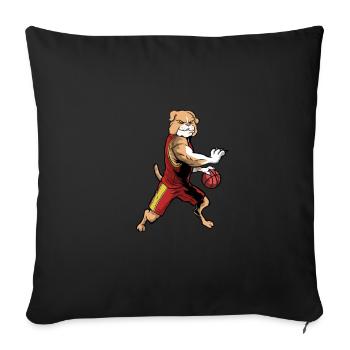 Joueur de basket basketball - Housse de coussin décorative 45 x 45 cm - noir - Devant