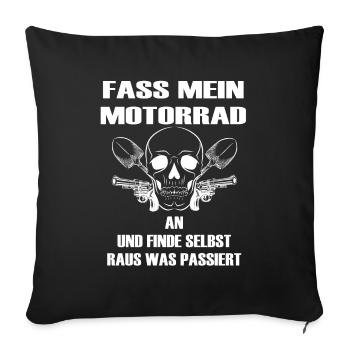 Motorcycle Motorcyclist Saying Gift - Sofa pillowcase 17,3'' x 17,3'' (45 x 45 cm) - black - Front