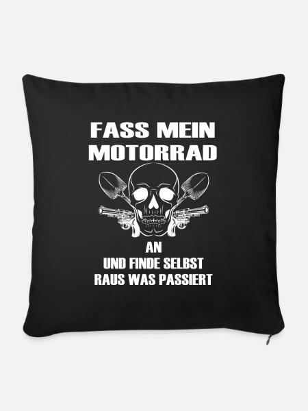 Motorrad Motorradfahrer Spruch Geschenk - Sofakissenbezug 45 x 45 cm - Schwarz