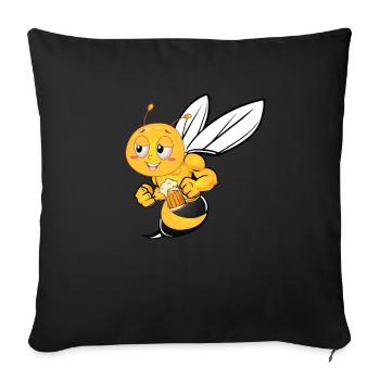 Bee beekeeper bees gift shirt - Sofa pillowcase 17,3'' x 17,3'' (45 x 45 cm) - black - Front