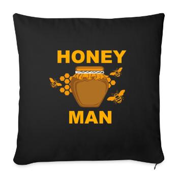 Honey Man Biene Imker Honig - Sofakissenbezug 45 x 45 cm - Schwarz - Vorne