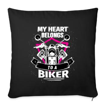 Motorcycle Motorcyclist Gift Saying - Sofa pillowcase 17,3'' x 17,3'' (45 x 45 cm) - black - Front