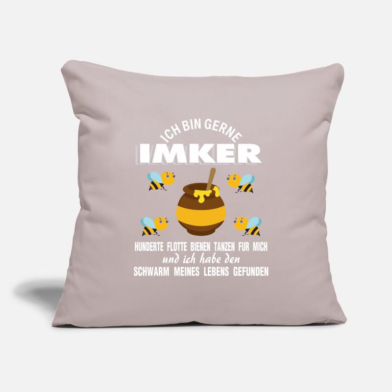 Beekeeper funny saying bees Sofa pillowcase 17,3'' x 17,3'' (45 x 45 cm)