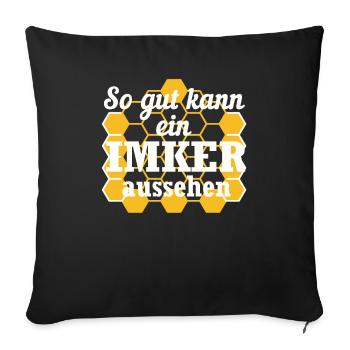 Beekeeper bee saying gift - Sofa pillowcase 17,3'' x 17,3'' (45 x 45 cm) - black - Front