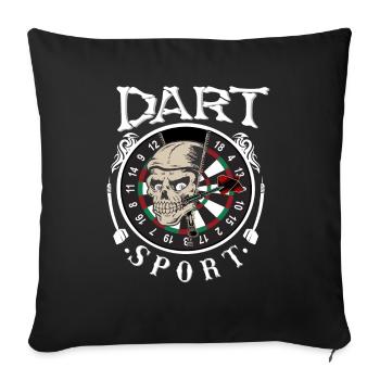 Fléchettes Sport Fléchettes Proverbe - Housse de coussin décorative 45 x 45 cm - noir - Devant