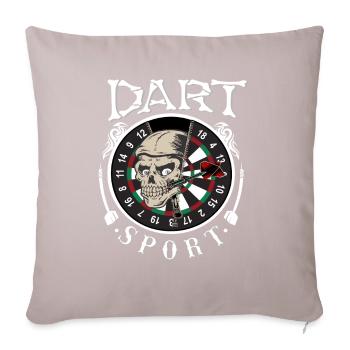 Dart Sport Darts Saying - Sofa pillowcase 17,3'' x 17,3'' (45 x 45 cm) - light taupe - Front