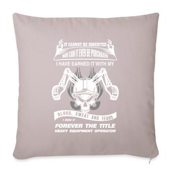 Pelle de conducteur d'excavatrice - Housse de coussin décorative 45 x 45 cm - taupe clair - Devant