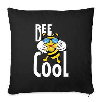 Bee cool Biene - Sofakissenbezug 45 x 45 cm - Schwarz - Vorne